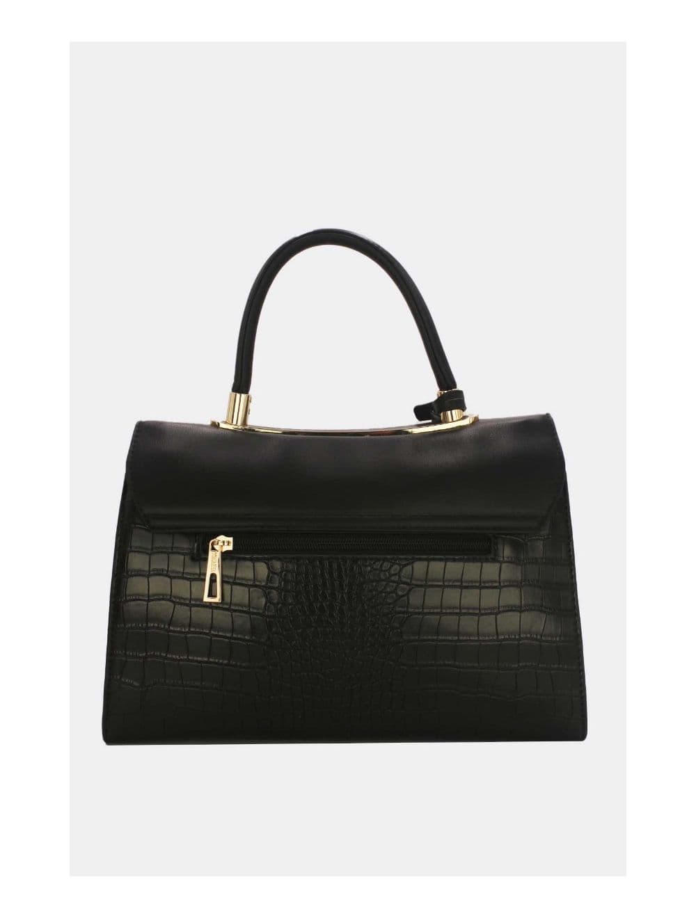 Sac à Main Style Vintage à Effet Croco 23B-5764-Noir — vue 4