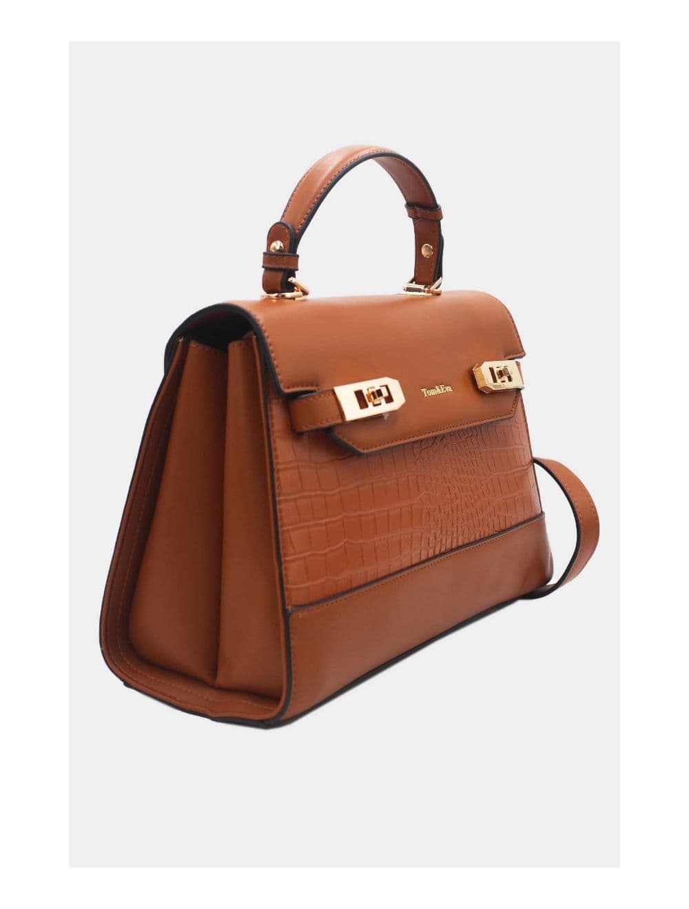 Sac à Main Chic Bicolores Réassort-24B-5864-Brown/Brown — vue 2