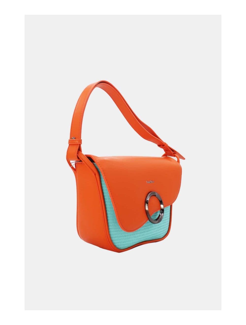 Sac Porté Épaule à Rabat Ondulé-24B-5957-Orange — vue 3