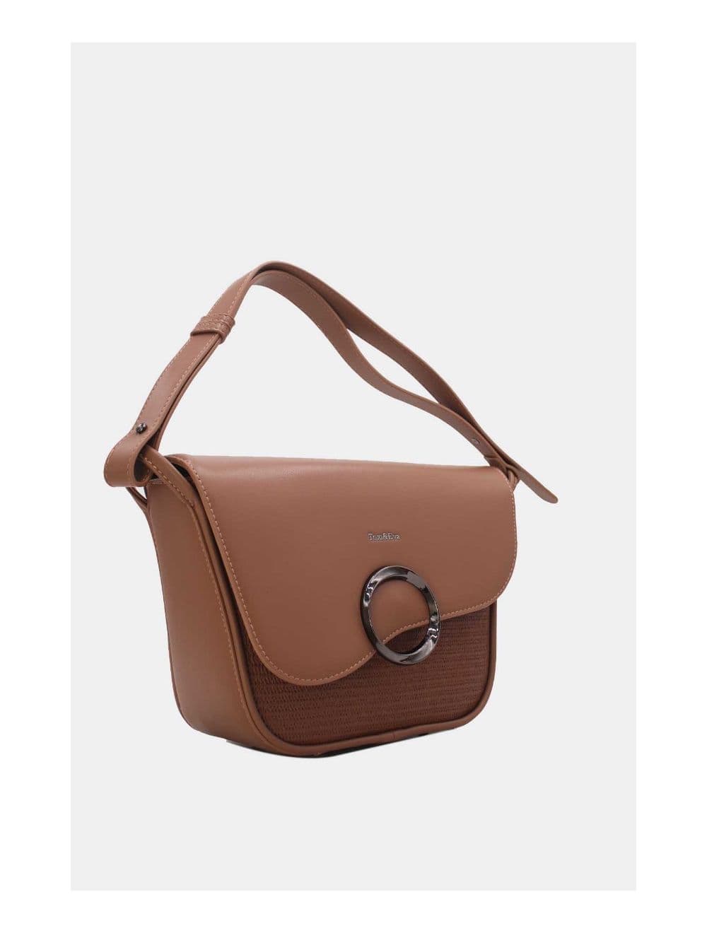 Sac Porté Épaule à Rabat Ondulé-24B-5957-Apricot/Khaki — vue 3
