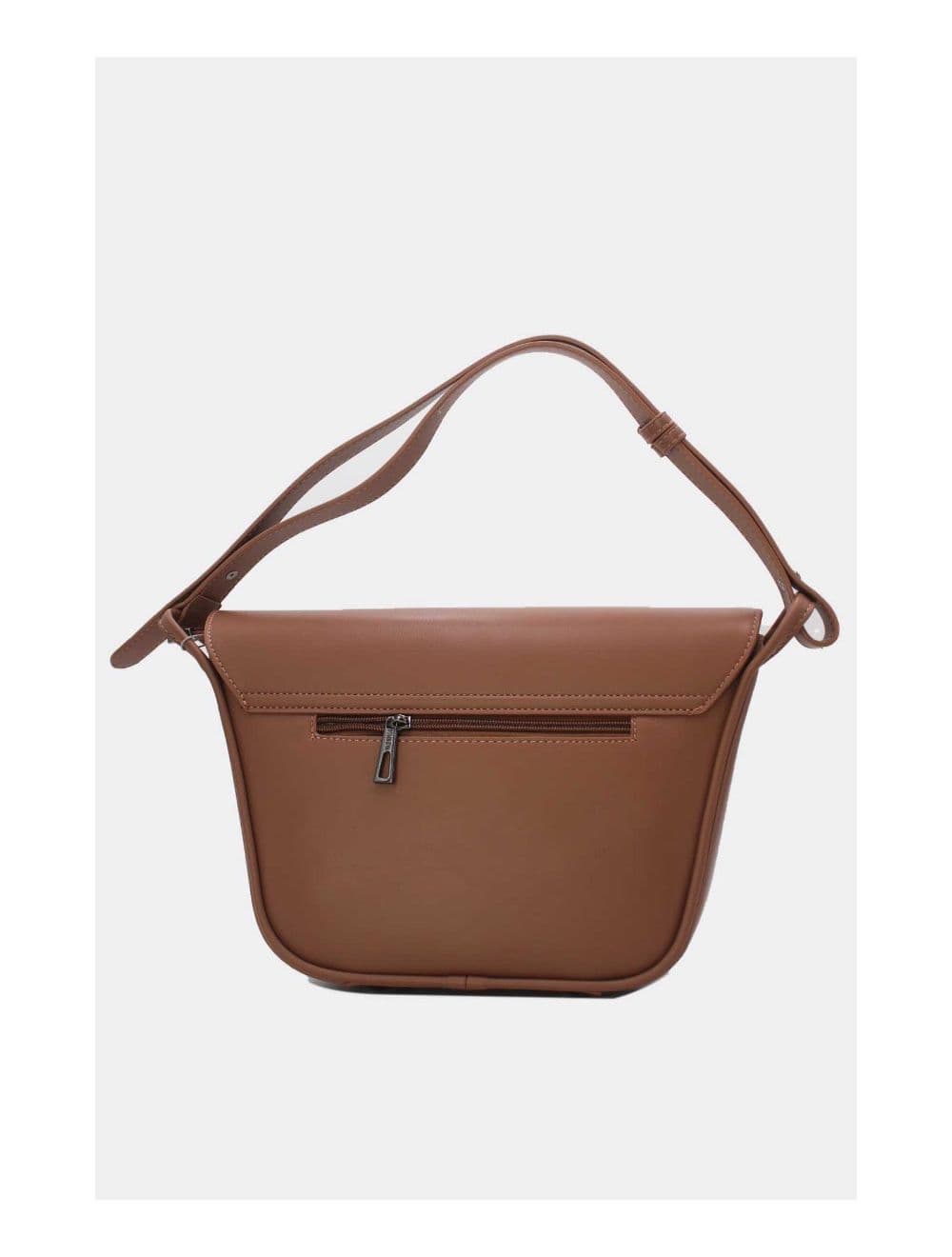 Sac Porté Épaule à Rabat Ondulé-24B-5957-Apricot/Khaki — vue 4