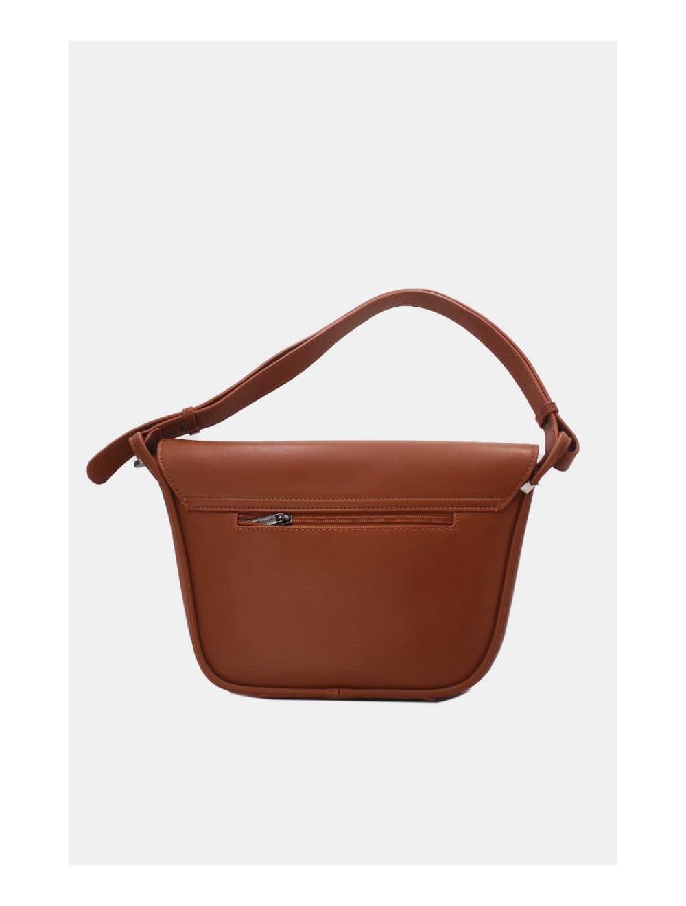 Sac Porté Épaule à Rabat Ondulé-24B-5957-Brown/Apricot — vue 4