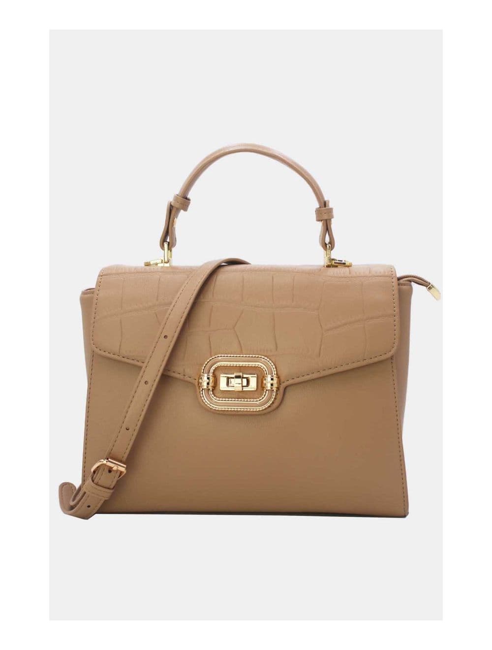 Sac à Main Classique Effet Croco 24B-5890-Kaki