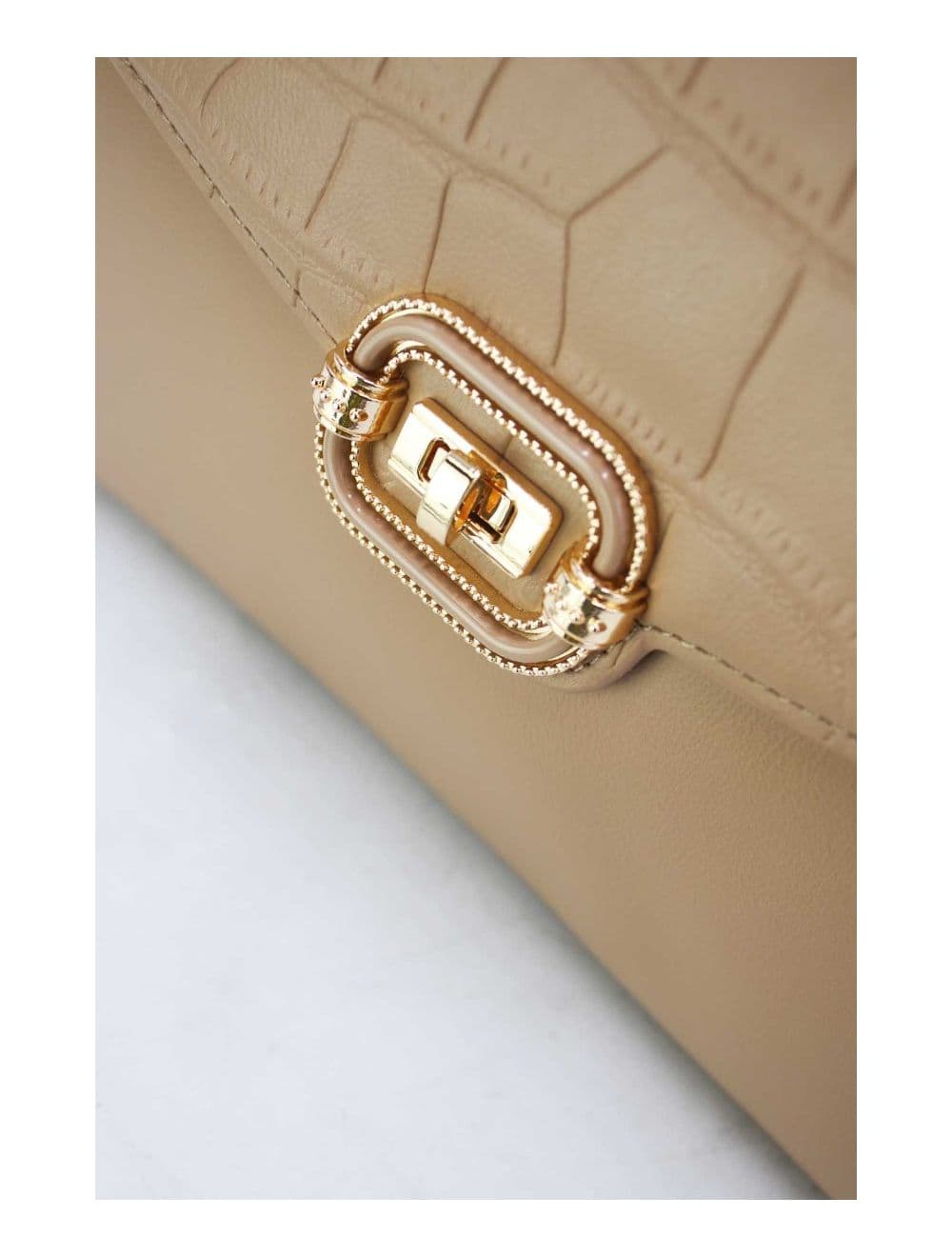 Sac à Main Classique Effet Croco 24B-5890-Kaki — vue 5