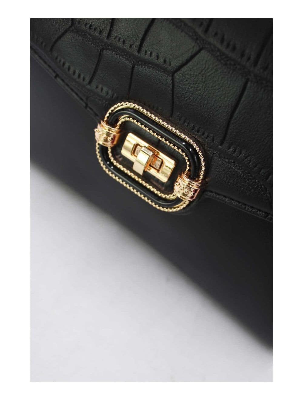 Sac à Main Classique Effet Croco 24B-5890-Noir — vue 6