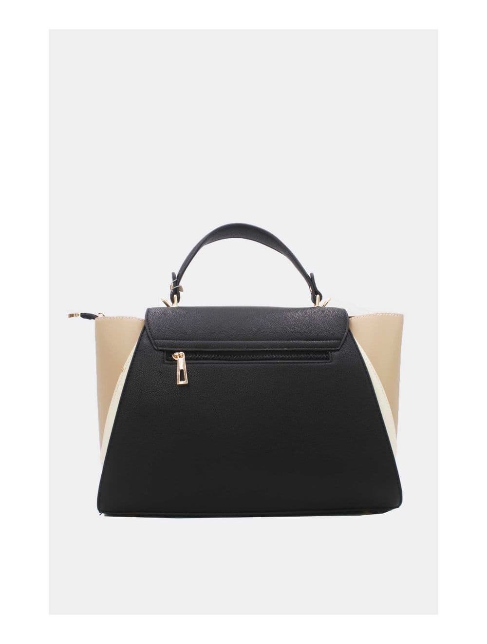 Sac Cabas Femme Tricolore RÉASSORT 23B-5840-Black/Beige — vue 4