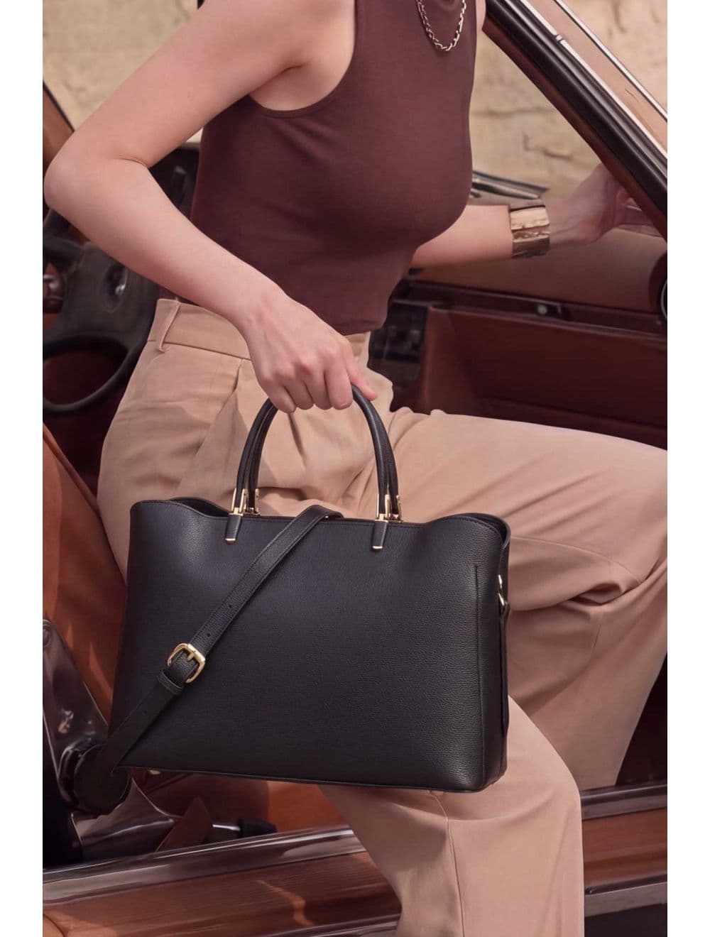 Sac Ordinateur Femme Chic 15 pouces REASSORT 6705 -Noir — vue 5