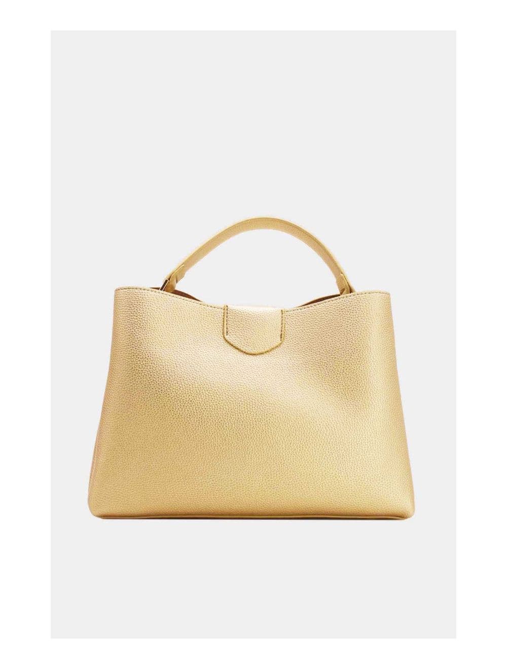 Sac à Main Effet Cuir Grainé Avec Fermoir Tourniquet 6436 REASSORT-Doré — vue 4