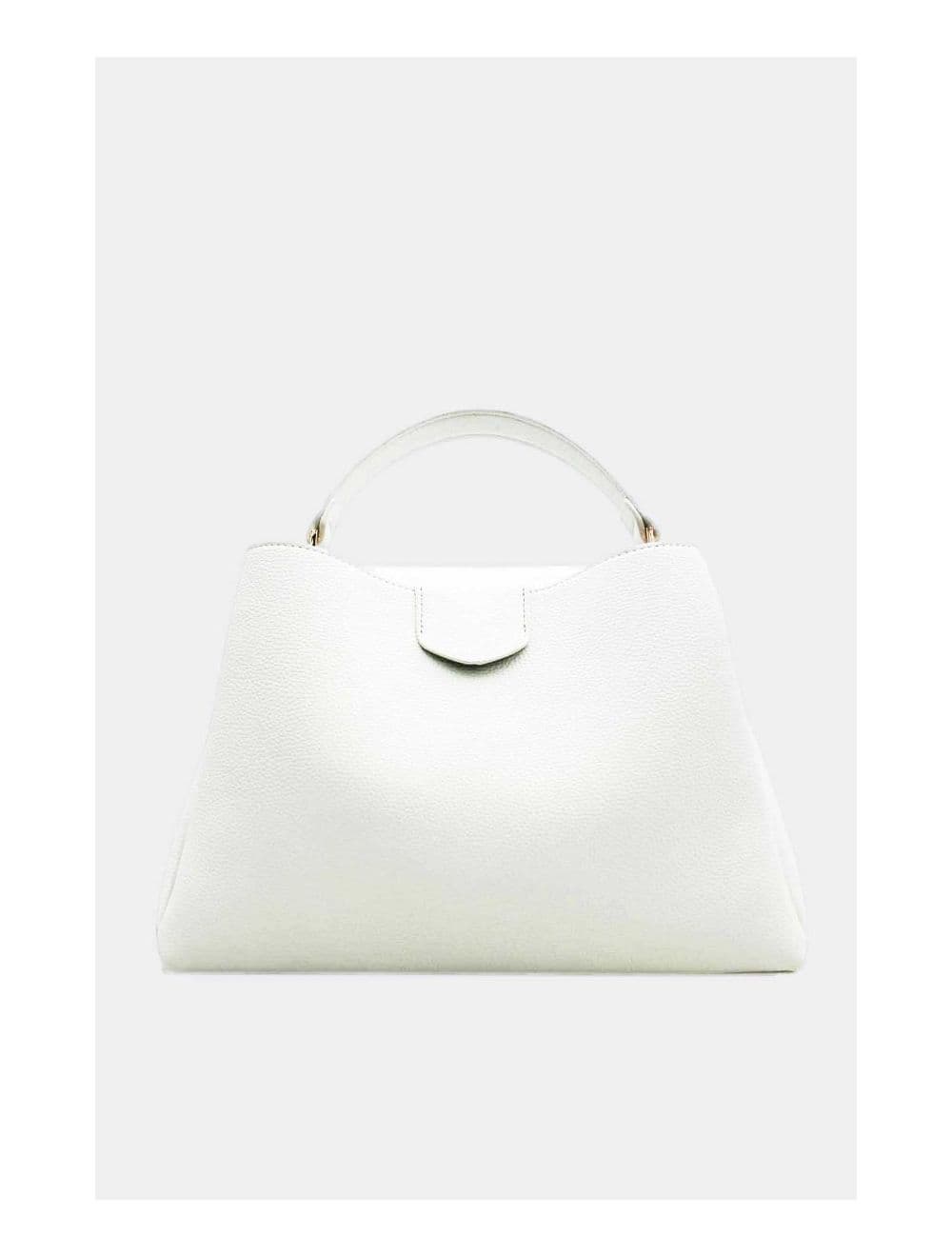 Sac à Main Effet Cuir Grainé Avec Fermoir Tourniquet 6436 REASSORT-Blanc — vue 4