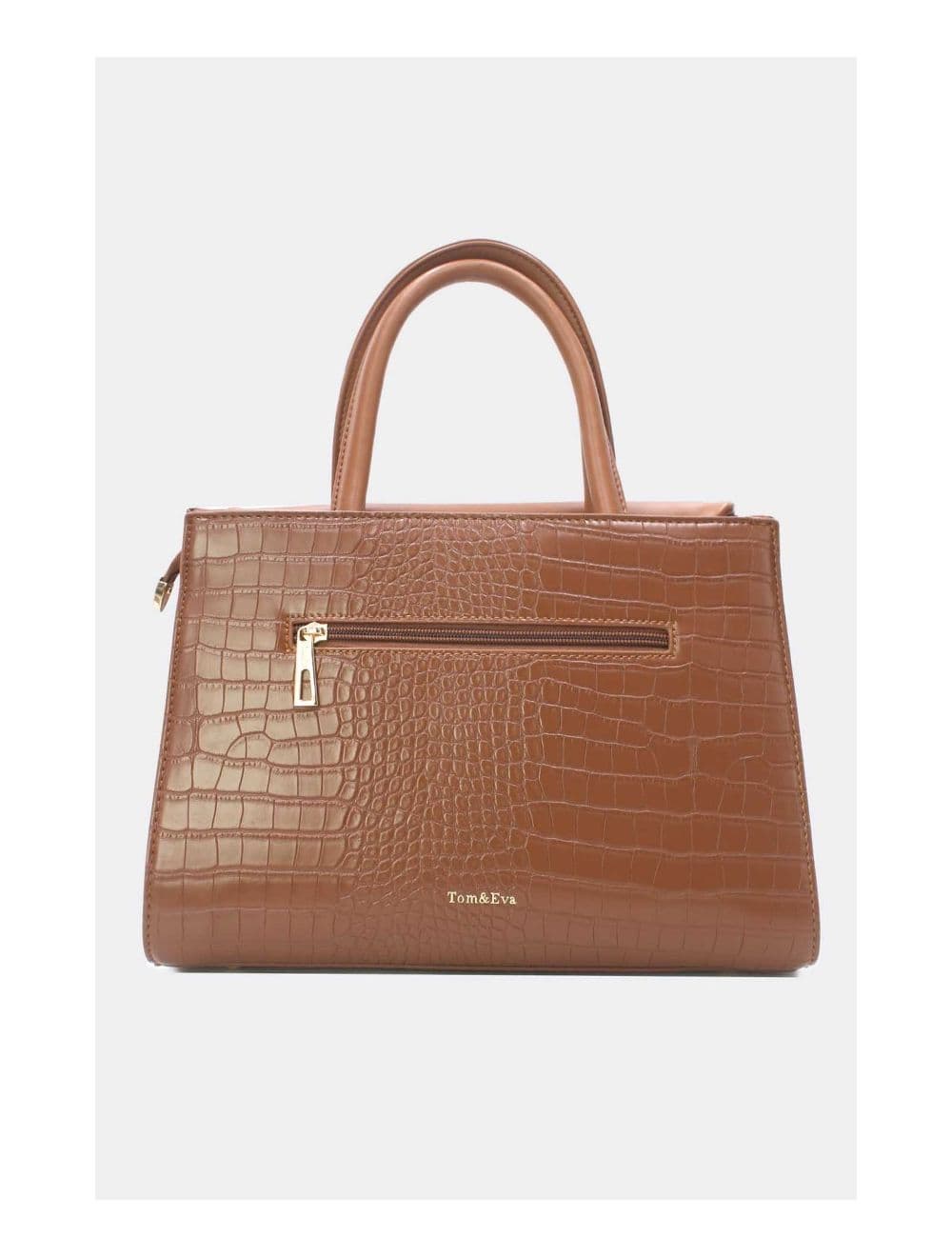 Sac à Main Effet Python Chic et Vintage 24B-5898-Marron — vue 4