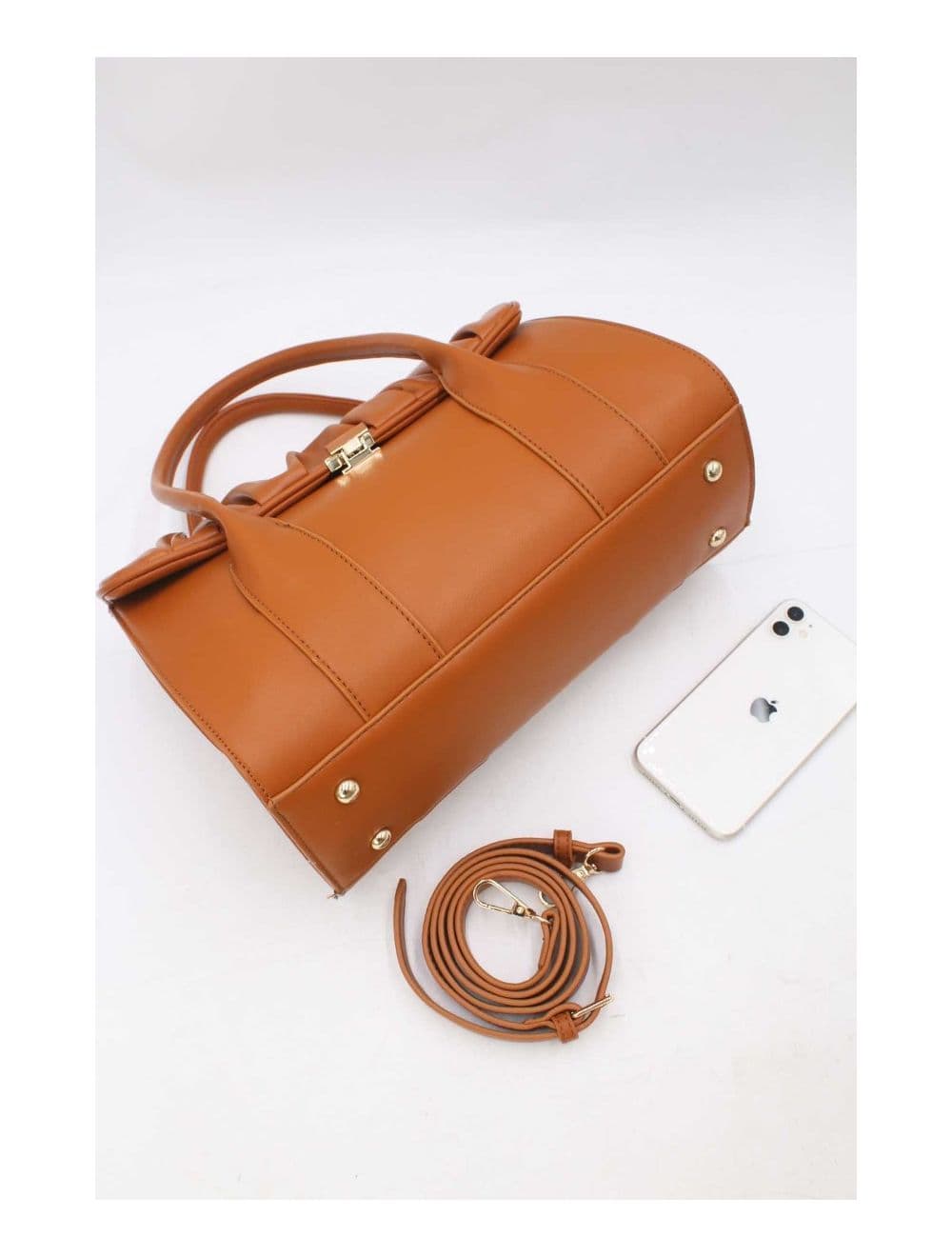 Sac à Main Chic à Rabat Ruché 24B-5854-Marron