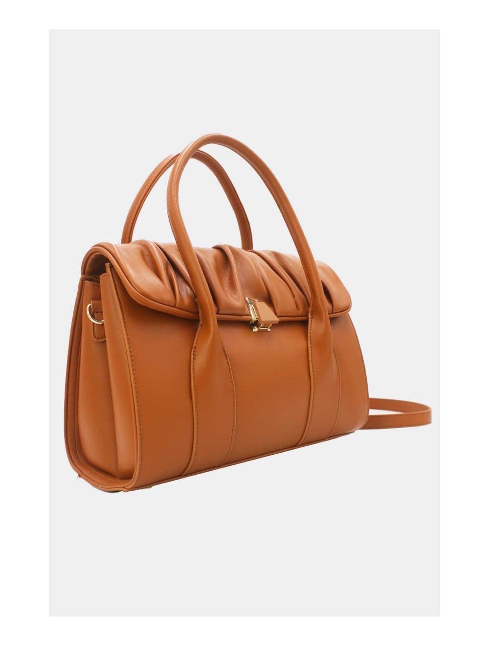 Sac à Main Chic à Rabat Ruché 24B-5854-Marron — vue 3