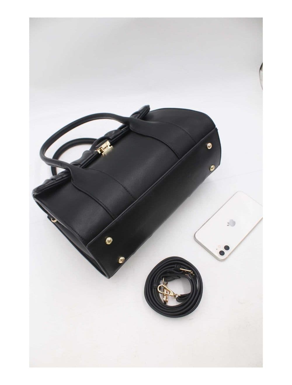 Sac à Main Chic à Rabat Ruché 24B-5854-Noir