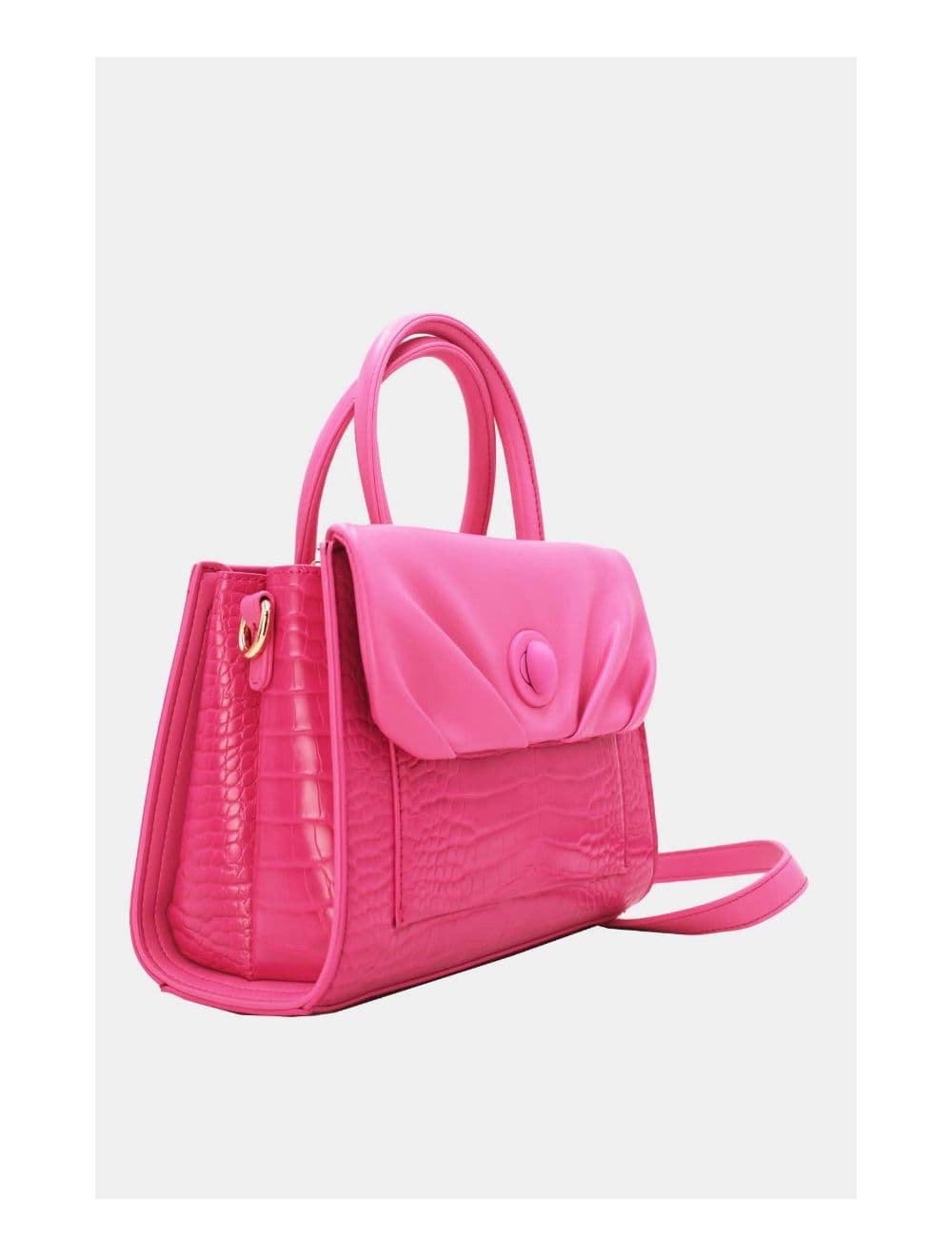 Sac à Main Croco Medium Chic et Vintage 23B-5839-Rose — vue 3