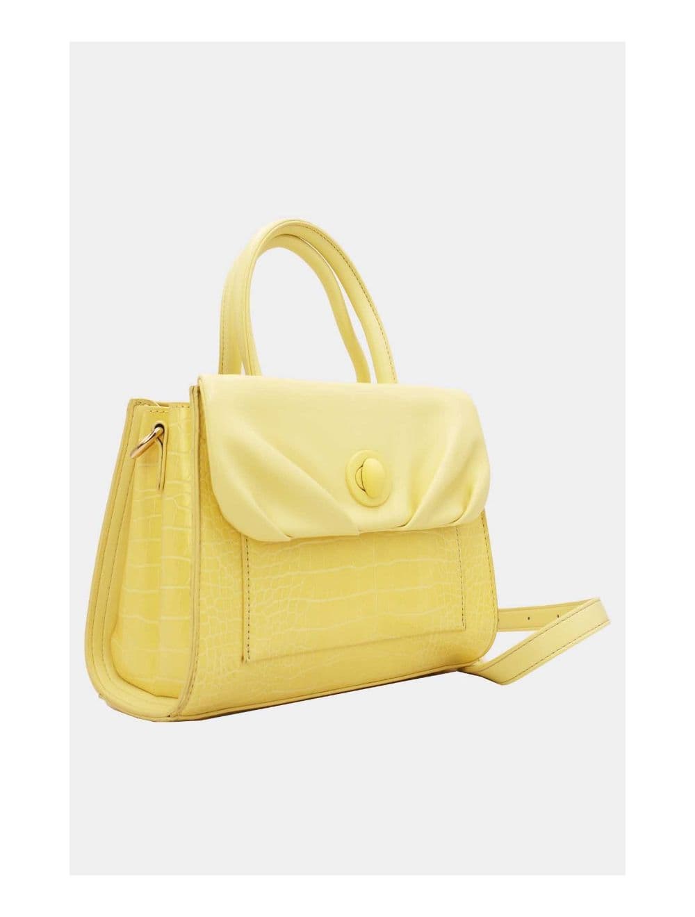 Sac à Main Croco Medium Chic et Vintage 23B-5839-Jaune — vue 3