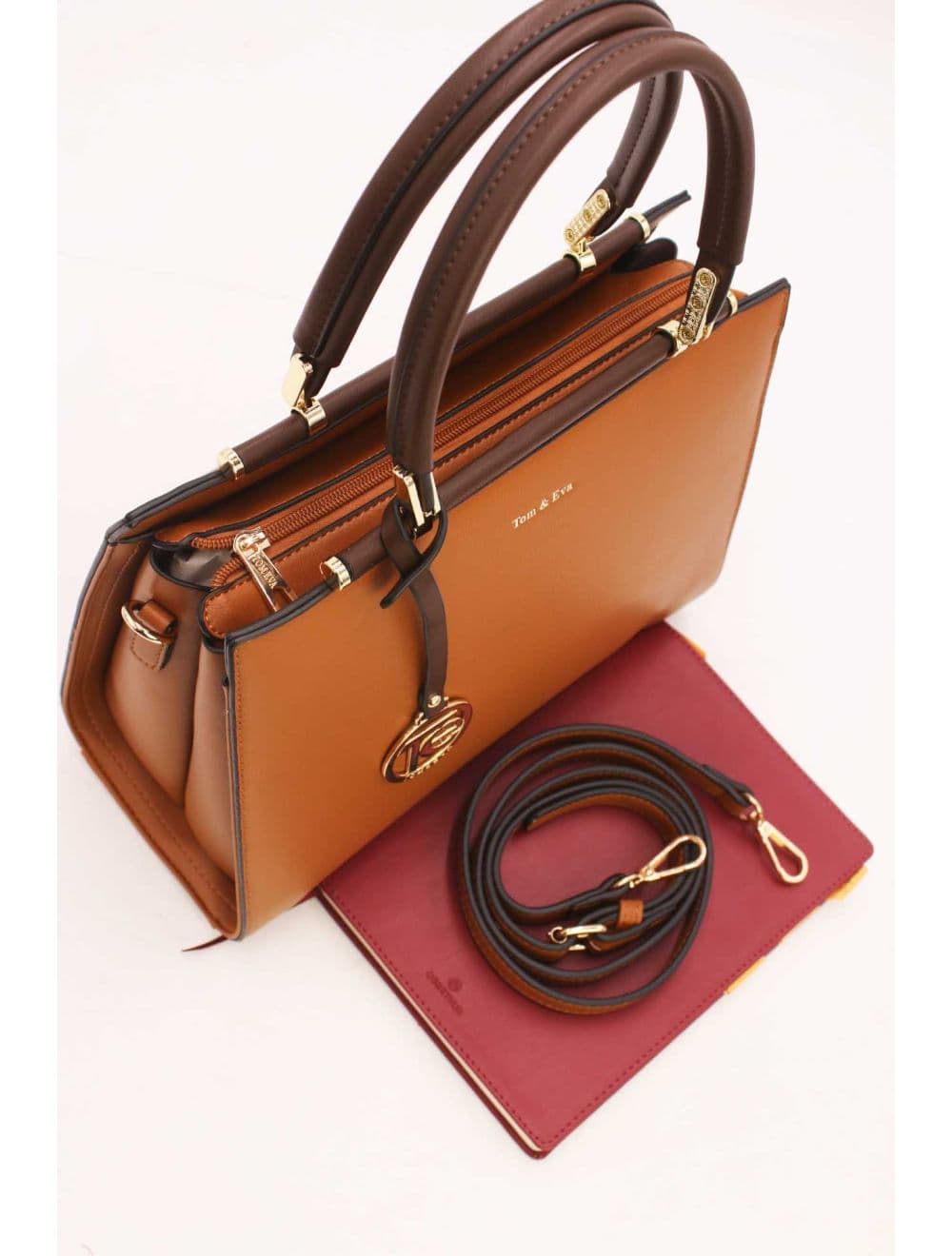 Sac à Main Avec Logo Métal 21B-5330-Brown/Coffee