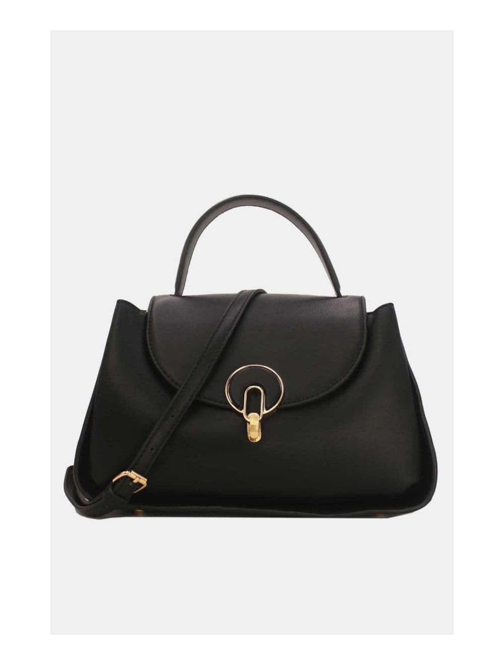 Sac à Main Femme Vintage à Boucle Design Lune 6961-Noir — vue 2