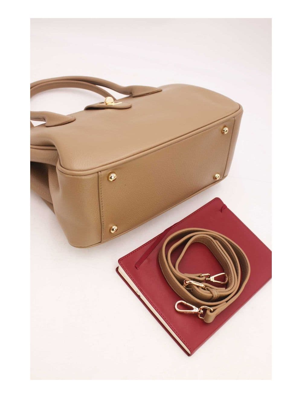 Sac à Main Effet Cuir Grainé 6956 -Khaki