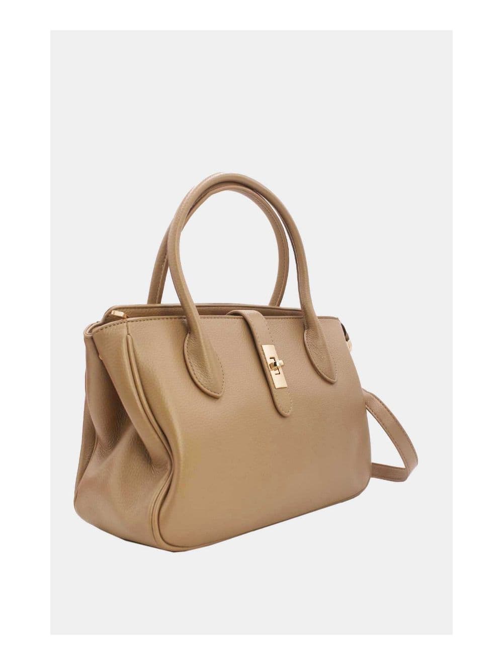 Sac à Main Effet Cuir Grainé 6956 -Khaki — vue 3