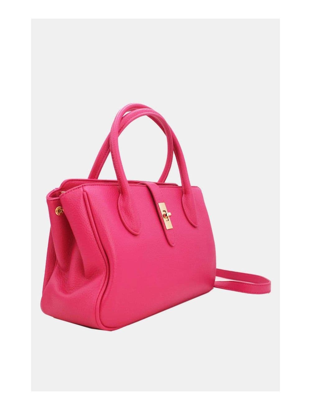 Sac à Main Effet Cuir Grainé 6956 -Rose — vue 3