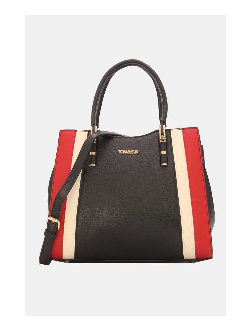 Sac à Main Multi Compartiments Patchwork 23B-5743-Noir — vue 2