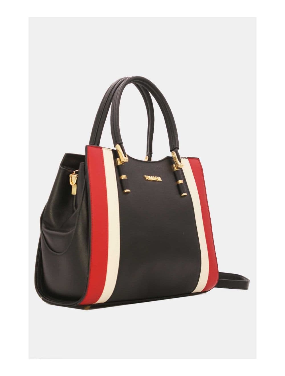 Sac à Main Multi Compartiments Patchwork 23B-5743-Noir — vue 3