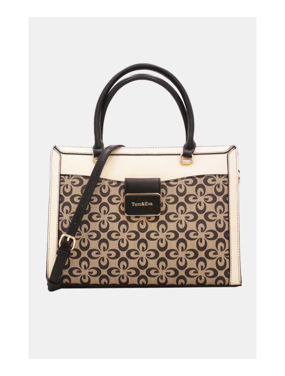 Sac à Main Femme Vintage Motif Fleurs 23B-5740-Noir