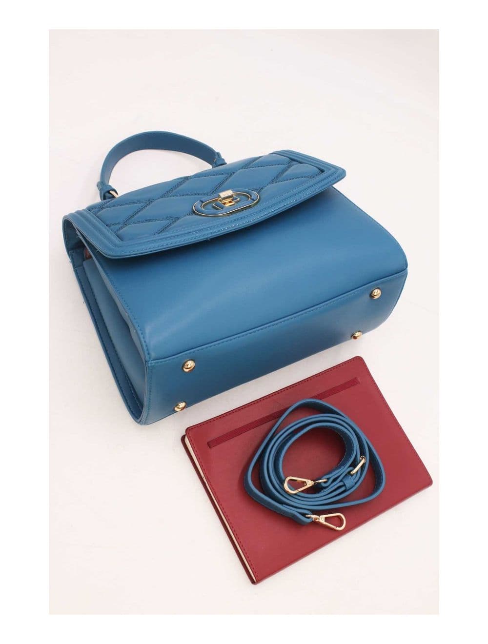Sac à Rabat Matelassé Chic Femme 22B-5731-Blue