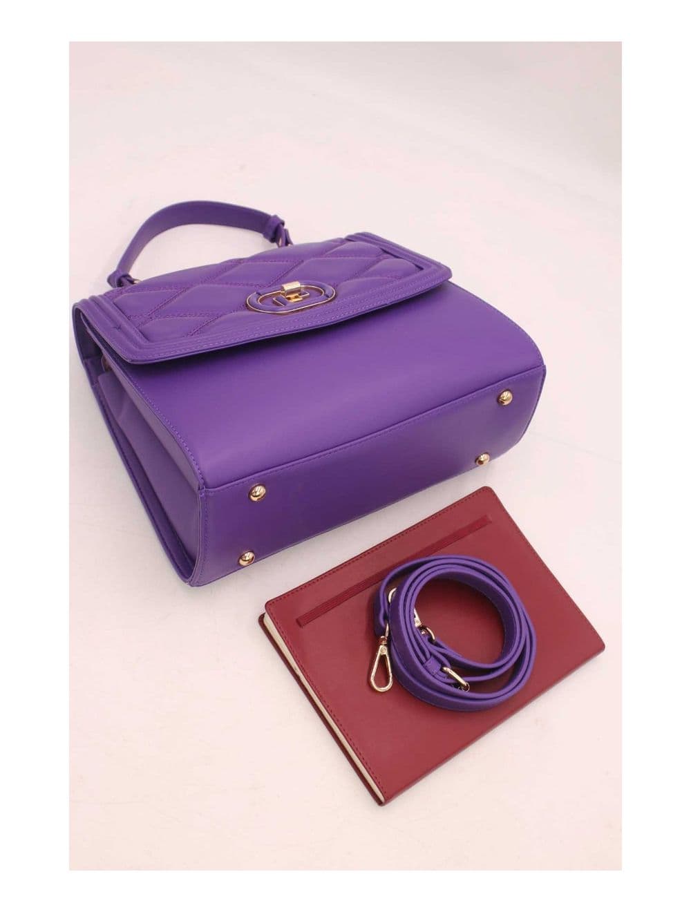 Sac à Rabat Matelassé Chic Femme 22B-5731-Purple