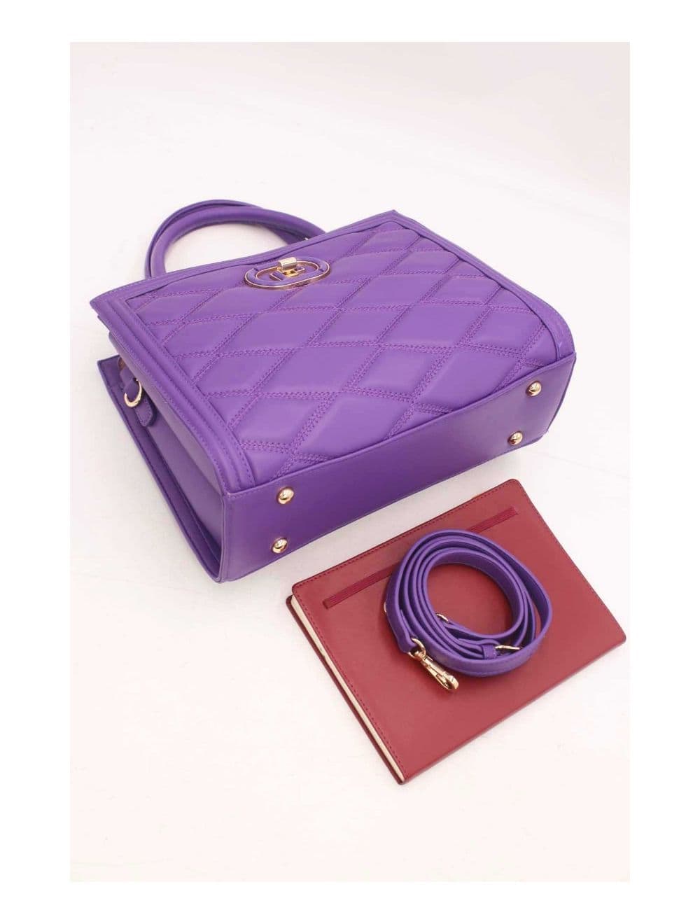 Sac à Main Femme Chic Matelassé 22B-5730-Purple — vue 4