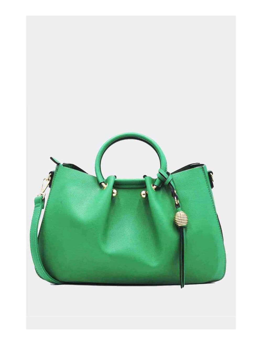 Sac à main avec Pendentif et Anse Rond-6719-Vert