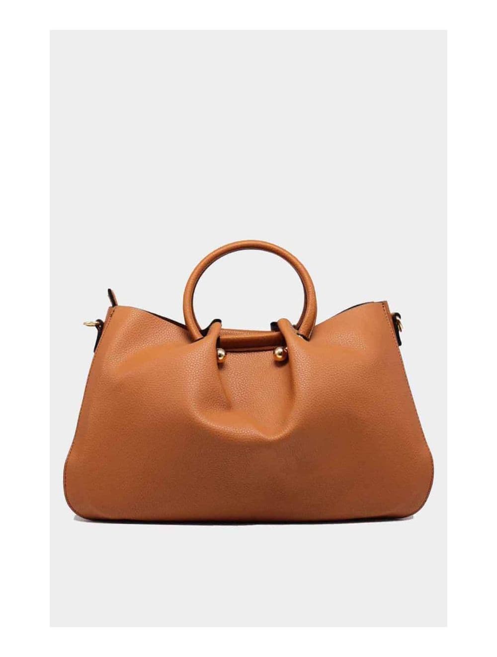 Sac à main avec Pendentif et Anse Rond-6719-Marron — vue 3