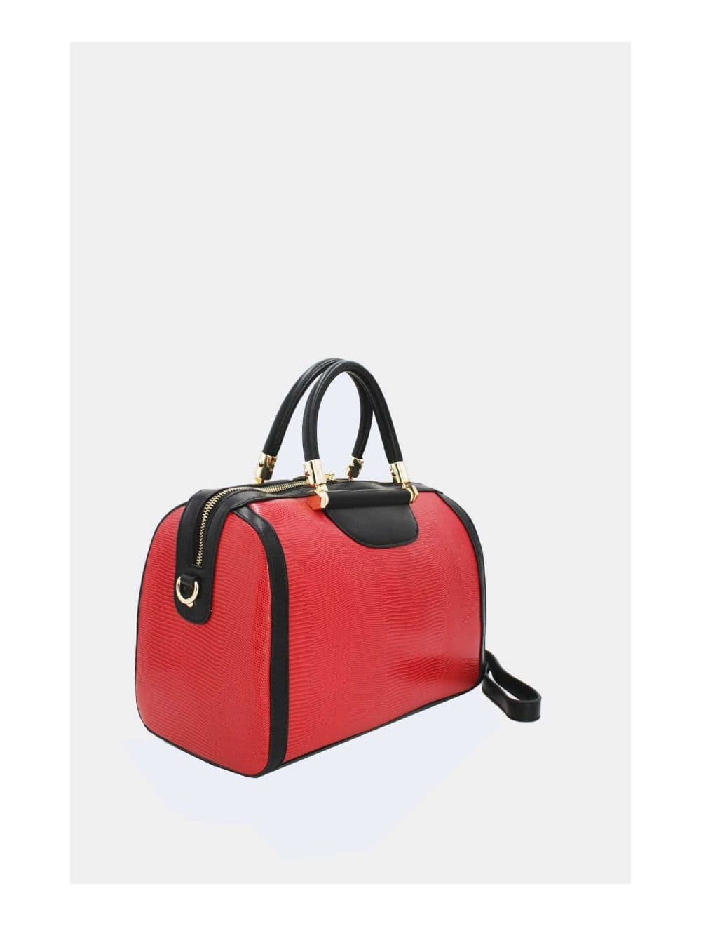 Sac à main Bowling bicouleur-8023-Rouge/Noir — vue 2