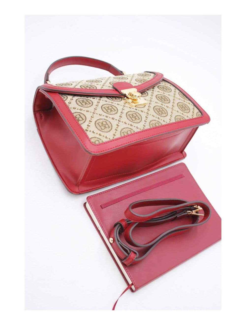 Sac a Main Monogramme Style Vintage 22B-5670-Bordeaux — vue 4