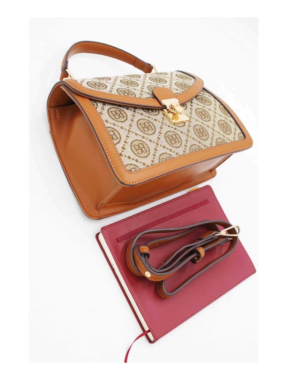 Sac a Main Monogramme Style Vintage 22B-5670-Camel — vue 4