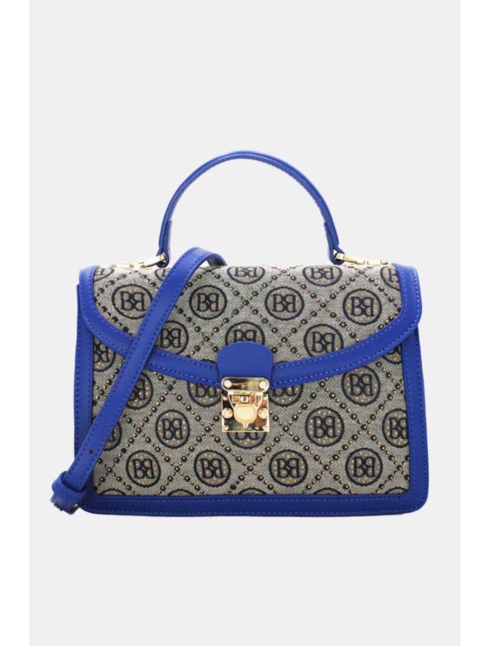 Sac a Main Monogramme Style Vintage 22B-5670-Bleu