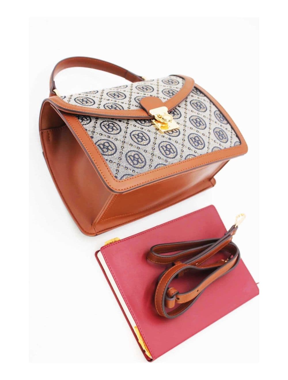 Sac a Main Monogramme Style Vintage 22B-5670-Marron — vue 4