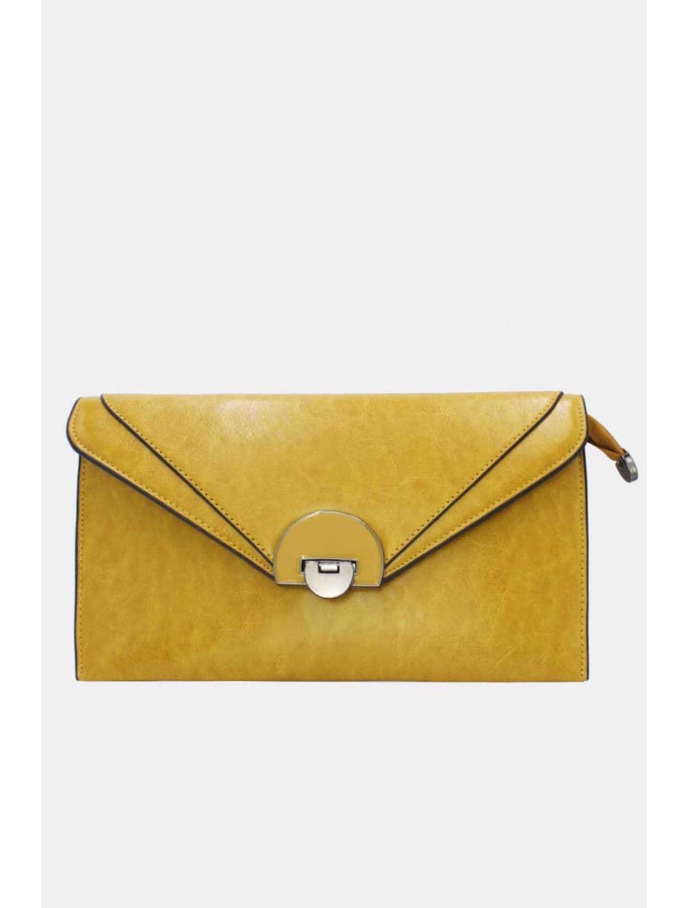 Pochette enveloppe structurée Avec Fermoir 24P-6099Y-Citron