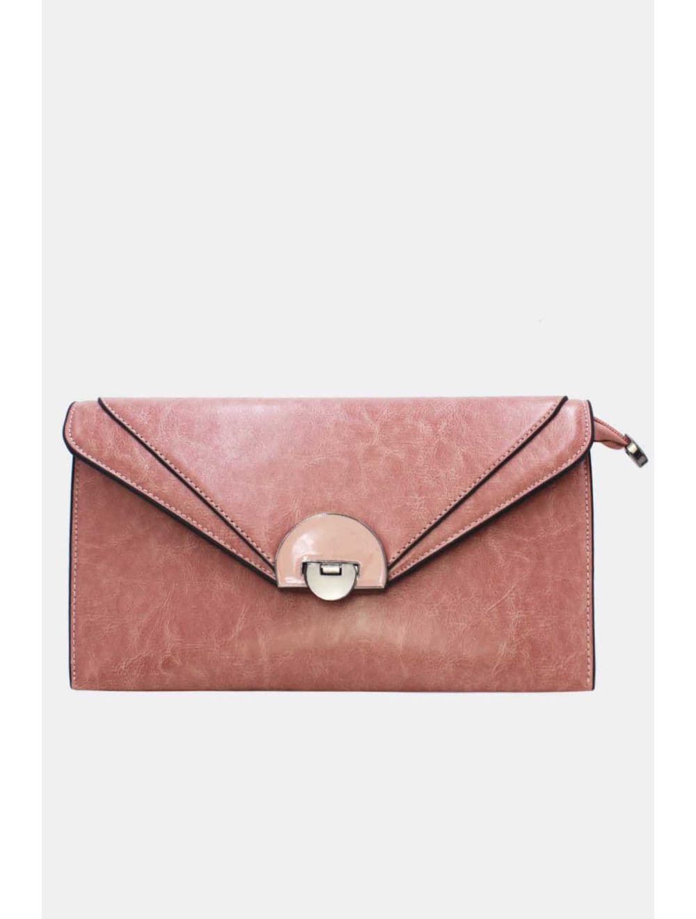 Pochette enveloppe structurée Avec Fermoir 24P-6099Y-Rose — vue 5