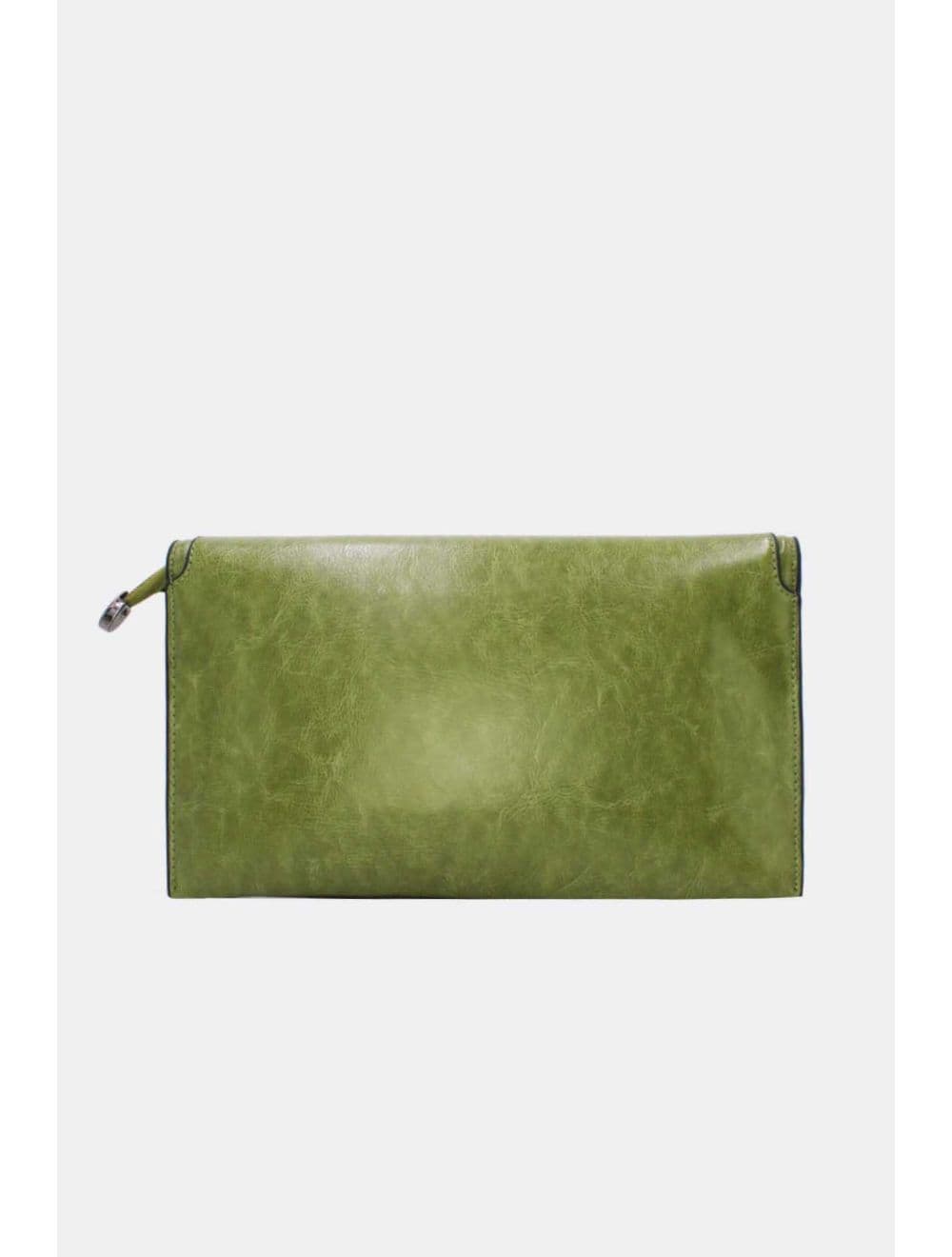 Pochette enveloppe structurée Avec Fermoir 24P-6099Y-Vert — vue 3