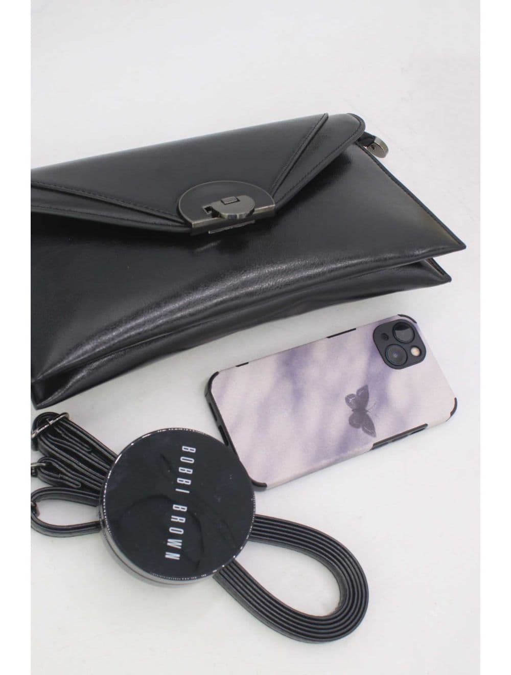 Pochette enveloppe structurée Avec Fermoir 24P-6099Y-Noir — vue 3