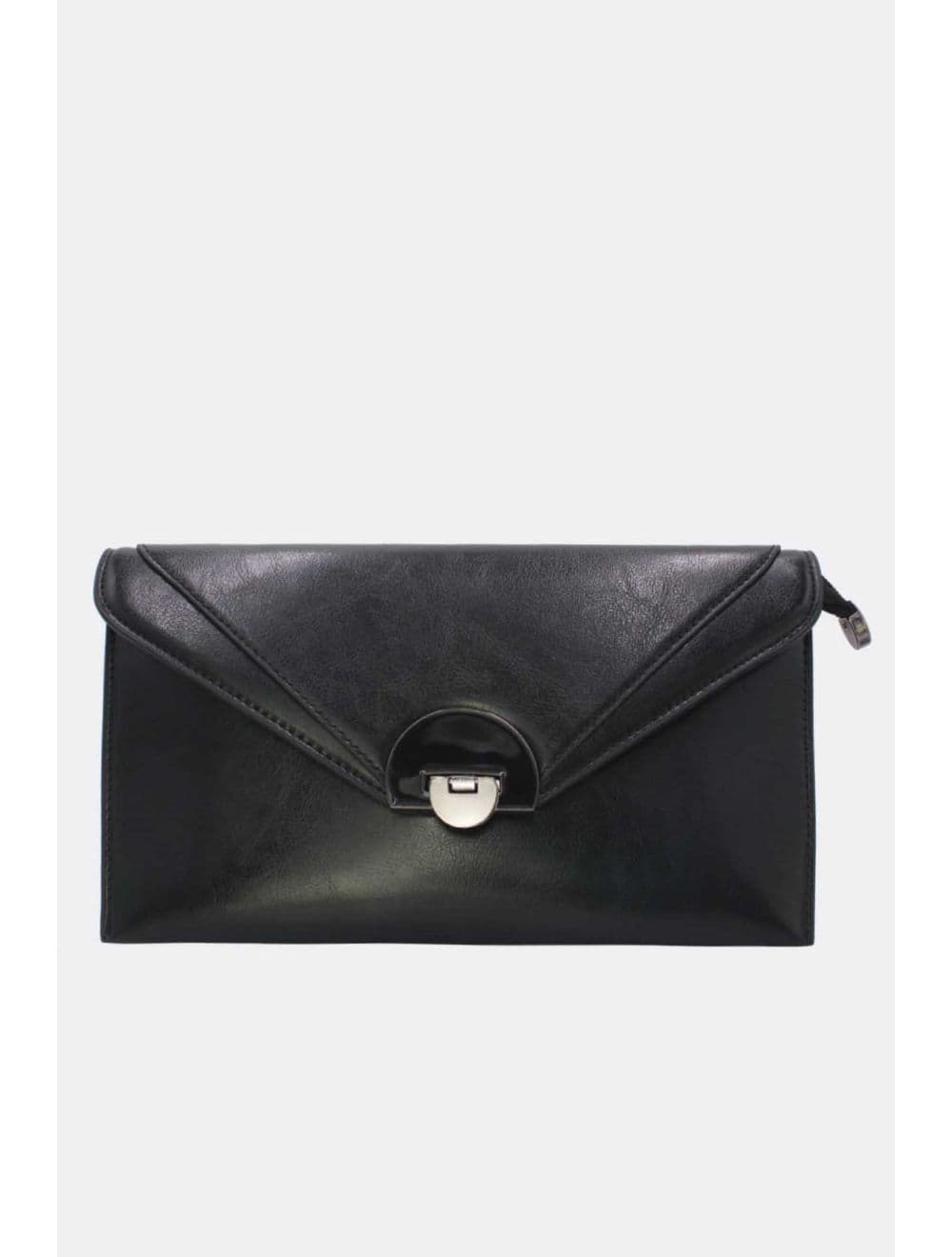 Pochette enveloppe structurée Avec Fermoir 24P-6099Y-Noir — vue 5