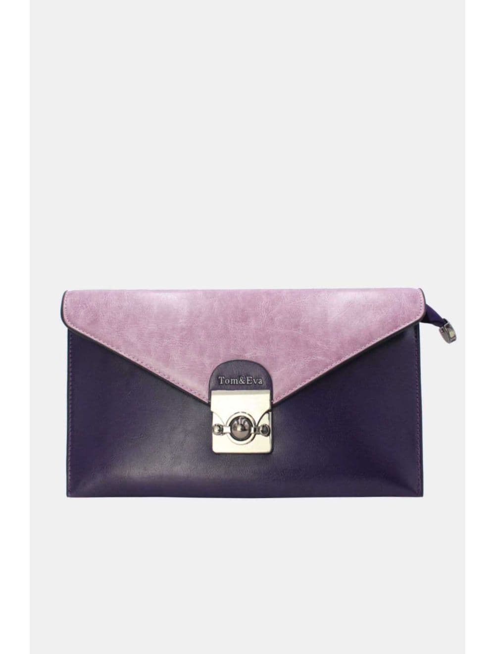 Pochette effet cuir à Rabat Avec Fermoir 25P-6389-D.Purple/Purple