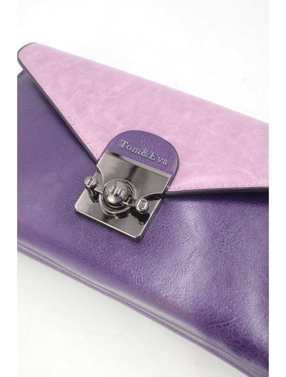 Pochette effet cuir à Rabat Avec Fermoir 25P-6389-D.Purple/Purple — vue 5