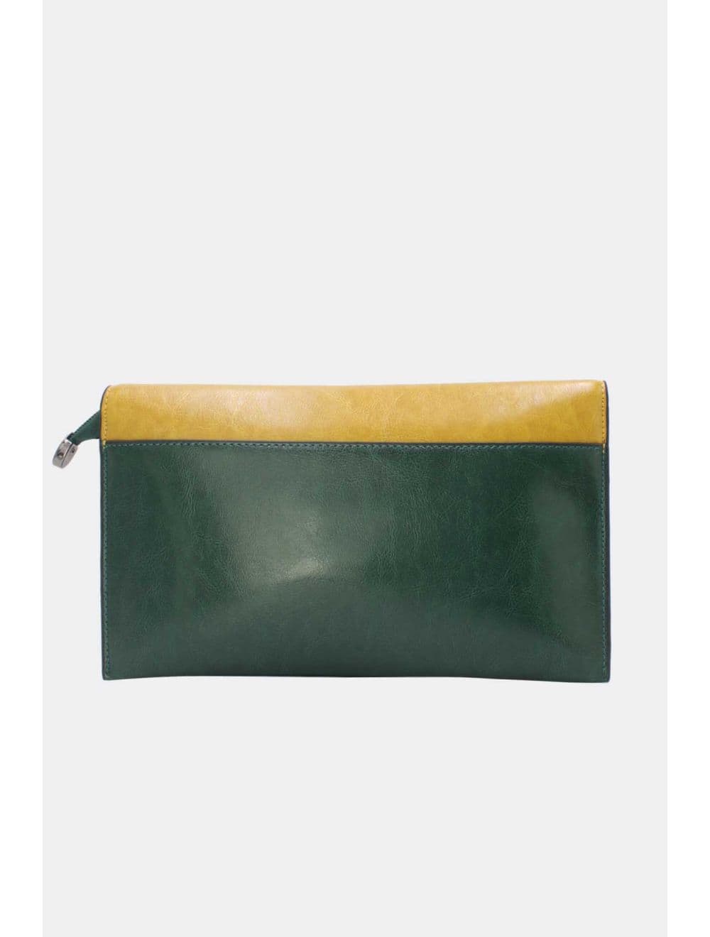Pochette effet cuir à Rabat Avec Fermoir 25P-6389-D.Green/Yellow — vue 3