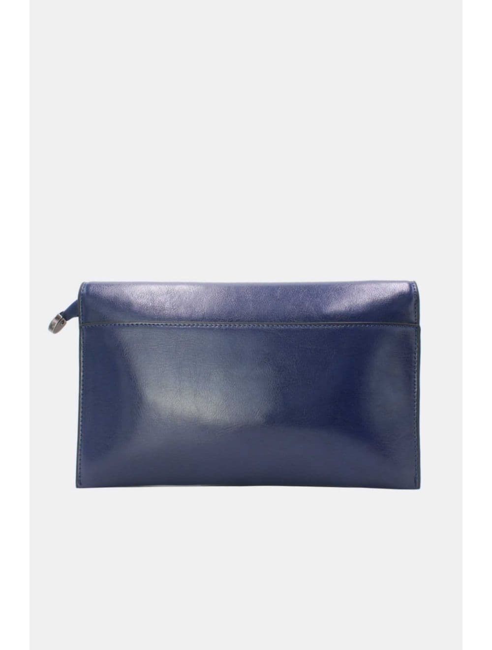 Pochette effet cuir à Rabat Avec Fermoir 25P-6389-Bleu — vue 3
