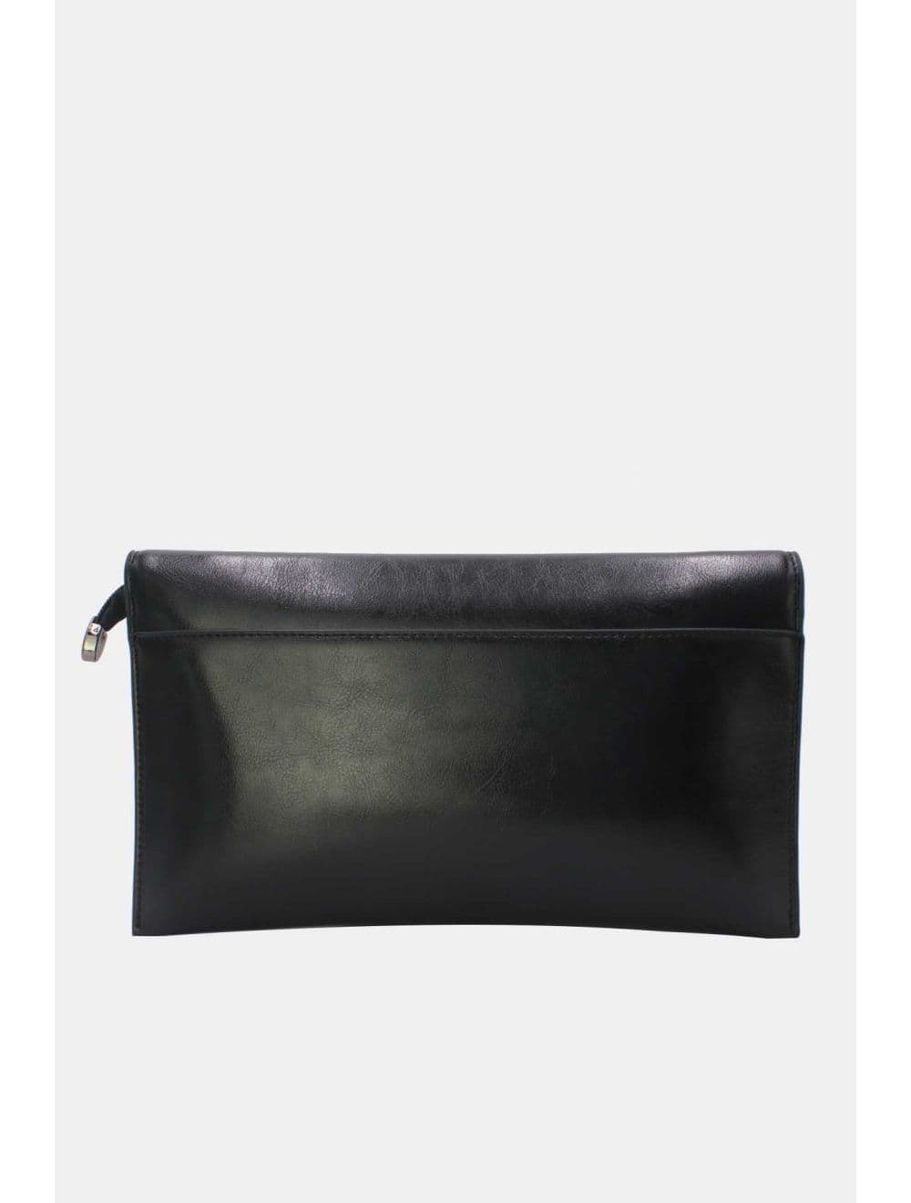 Pochette effet cuir à Rabat Avec Fermoir 25P-6389-Noir — vue 3