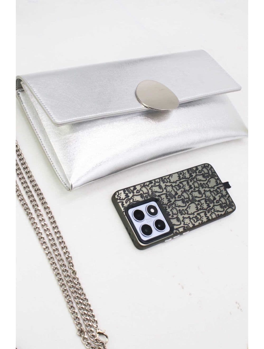 Pochette Bandoulière à Rabat 25P-6324-Argent — vue 4