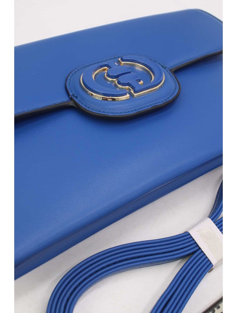 Pochette à Rabat avec Fermoir Avec Lettre B 22P-5565-Bleu — vue 5