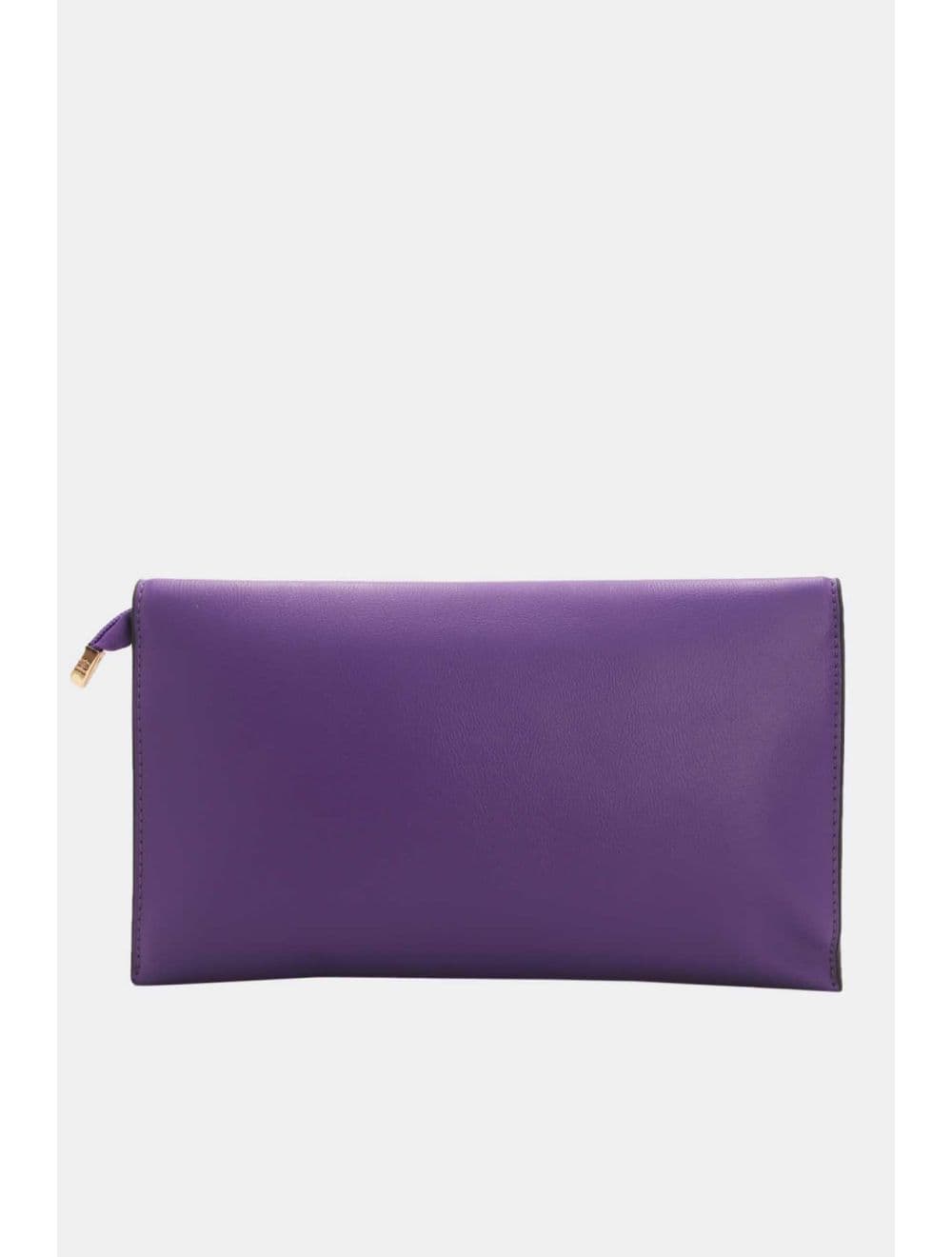 Pochette à Rabat avec Fermoir Avec Lettre B 22P-5565-Violet — vue 3